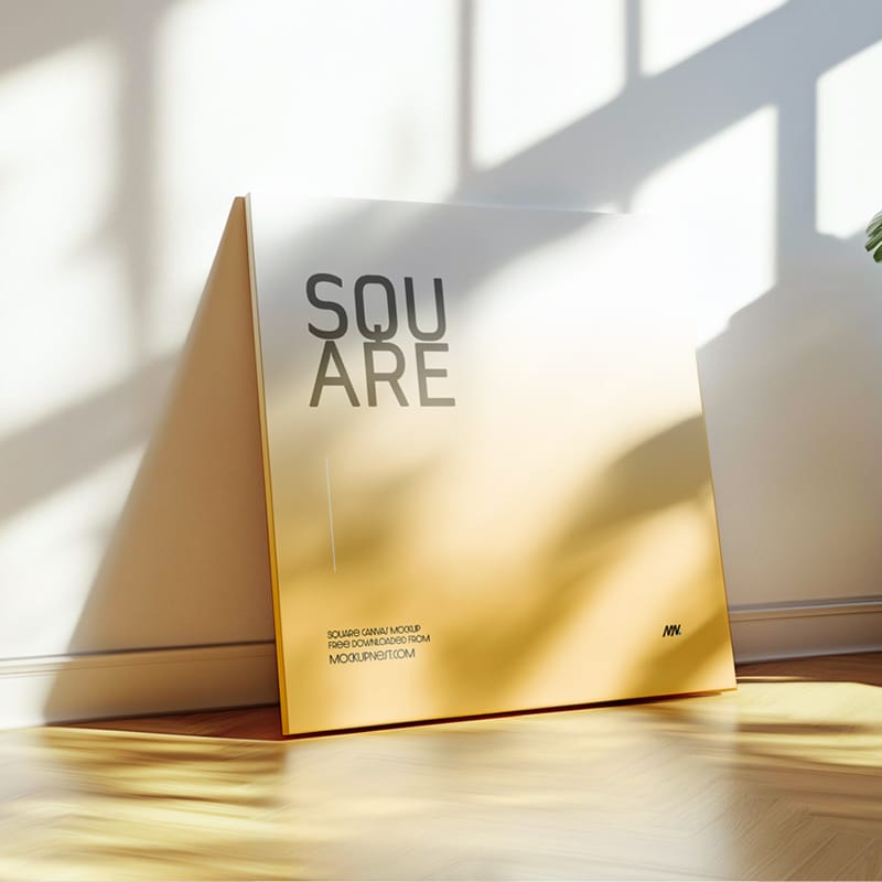 Square Canvas Mockup PSD