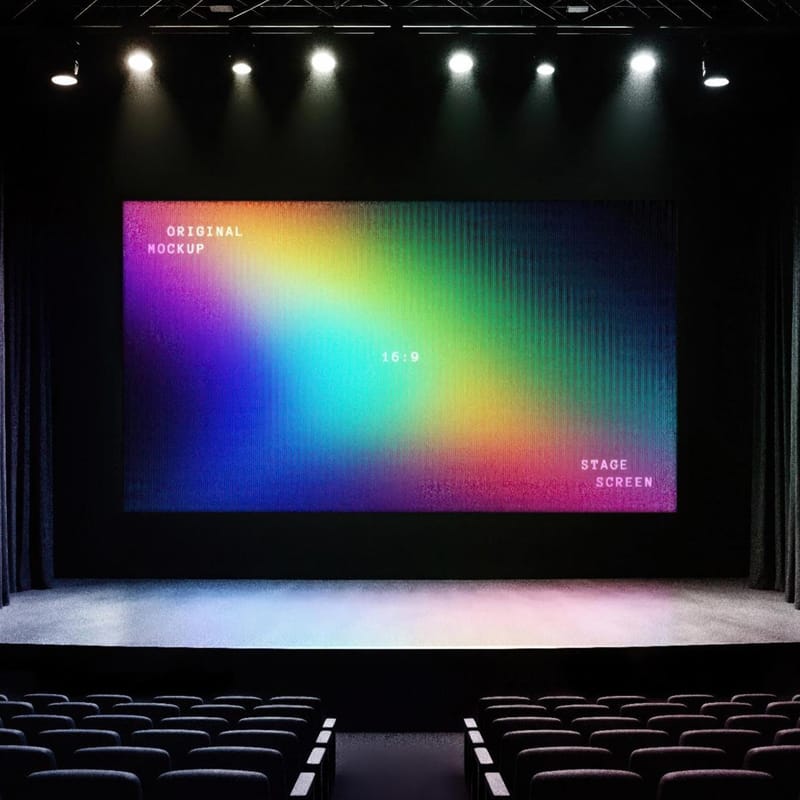 Stage Screen Mockup PSD