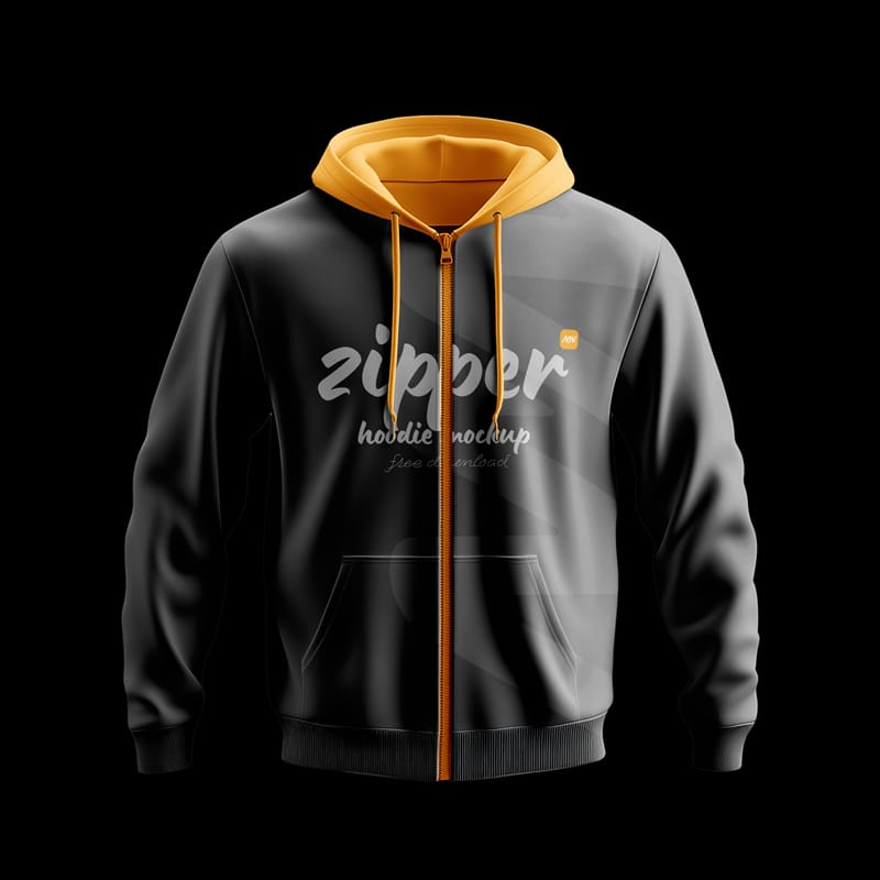 Zipper Hoodie Mockup PSD