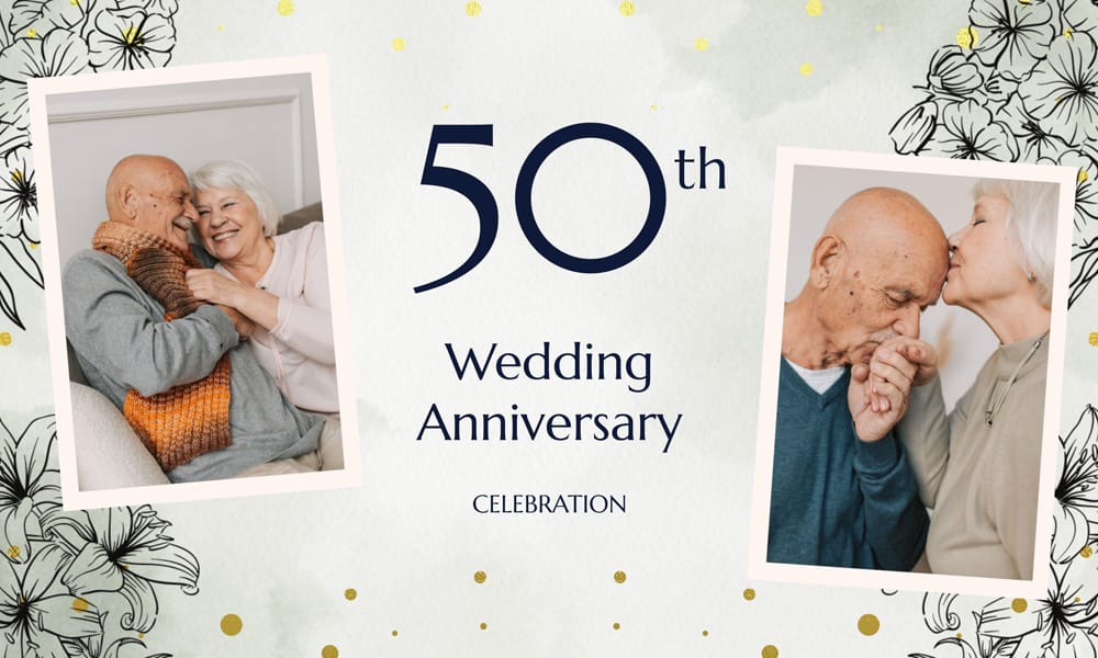 50th Wedding Anniversary Celebration Google Slides