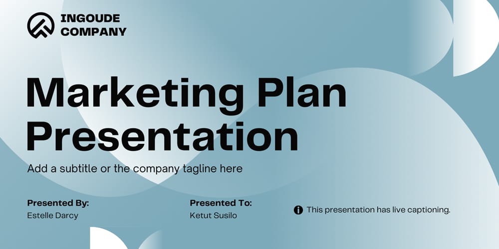 Blue Gradient Modern Marketing Plan Presentation