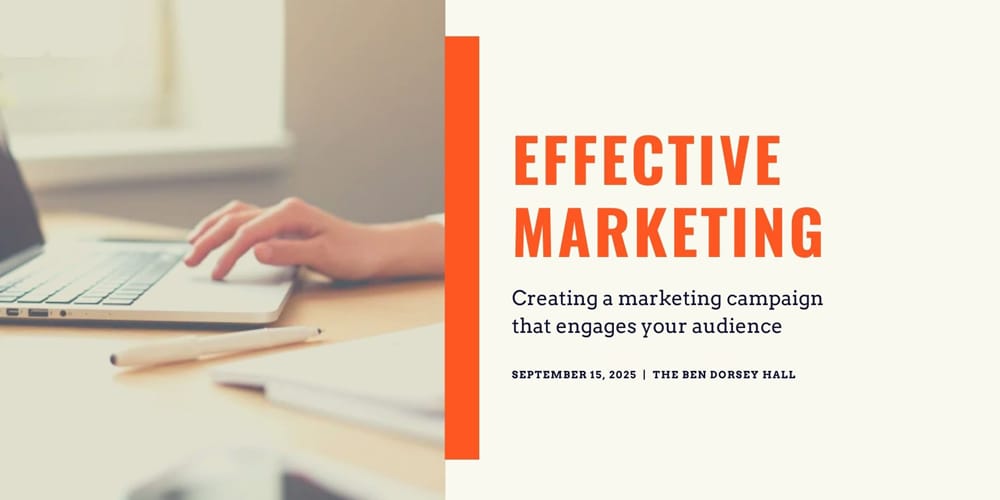 Blue and Orange Bar Marketing Presentation