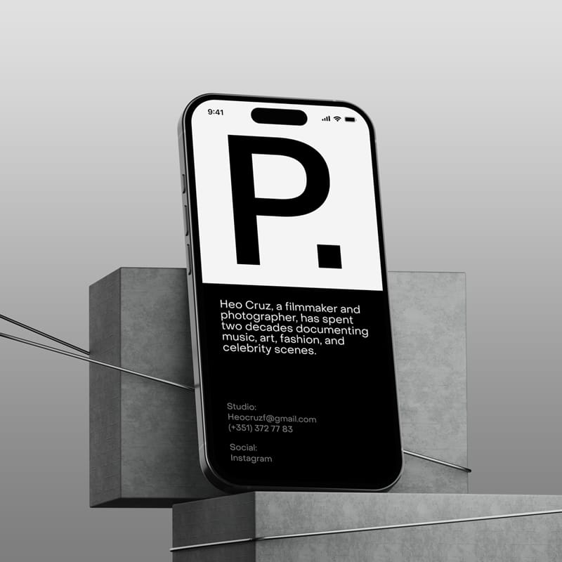 Brutalist Phone Mockup PSD