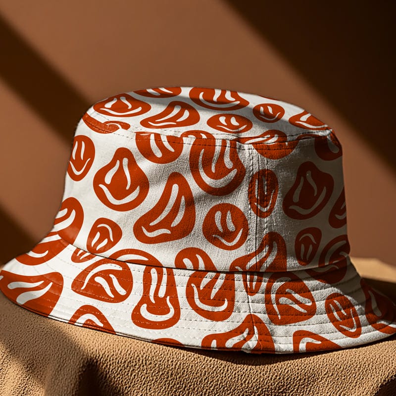 Bucket Hat Mockup with Natural Light PSD