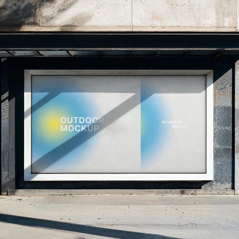 Bus Stop Outdoor Billboard Mockup PSD