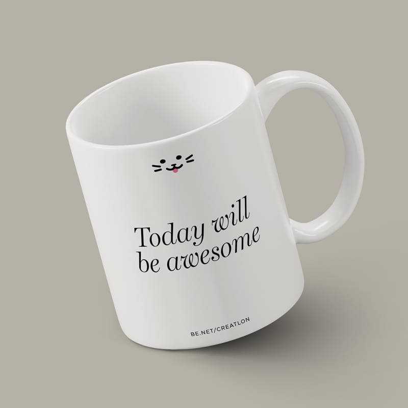 Ceramic Simple Coffee Mug Mockup PSD