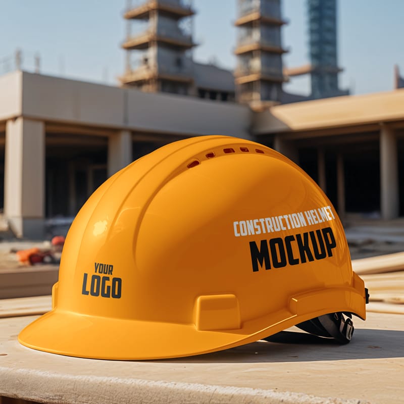 Construction Helmet Mockup PSD