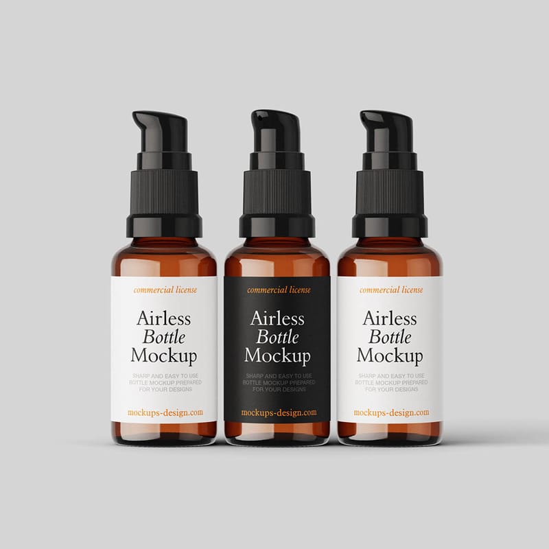 Elegant Airless Bottle Mockup PSD