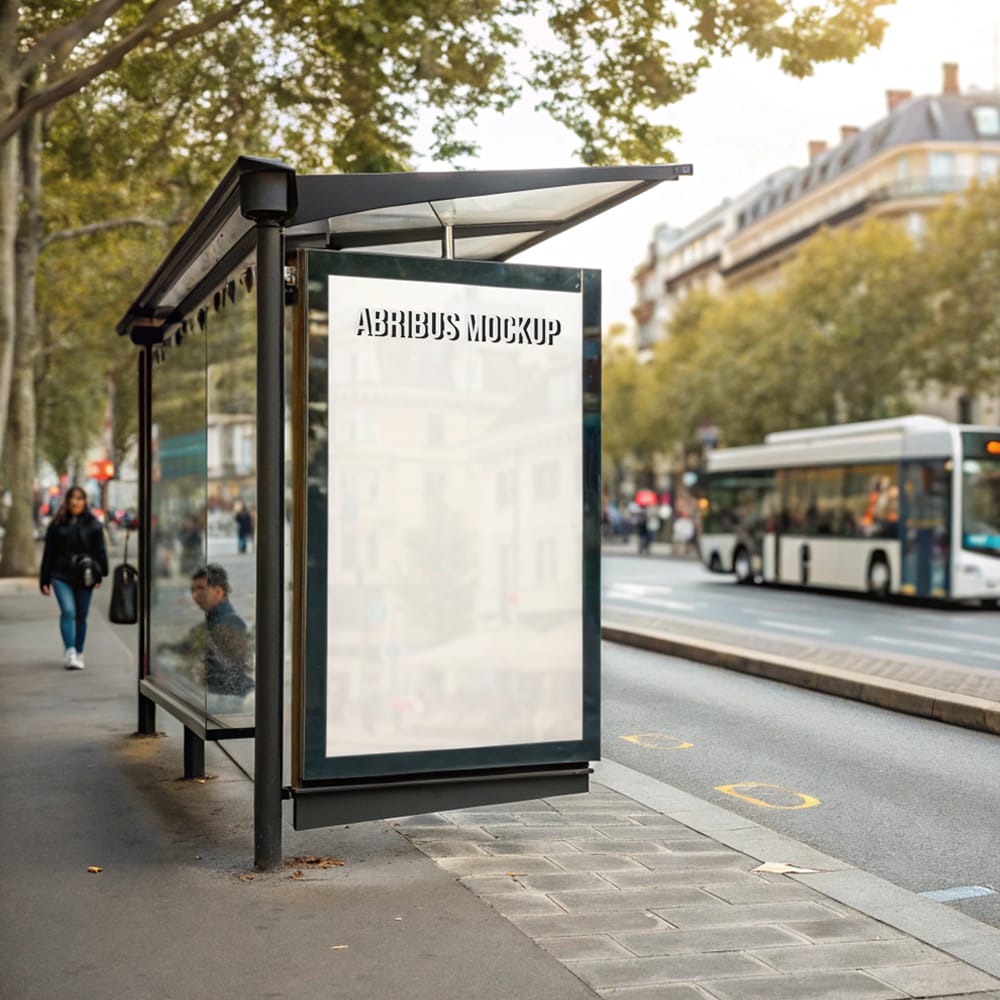 Free Abribus Mockup PSD