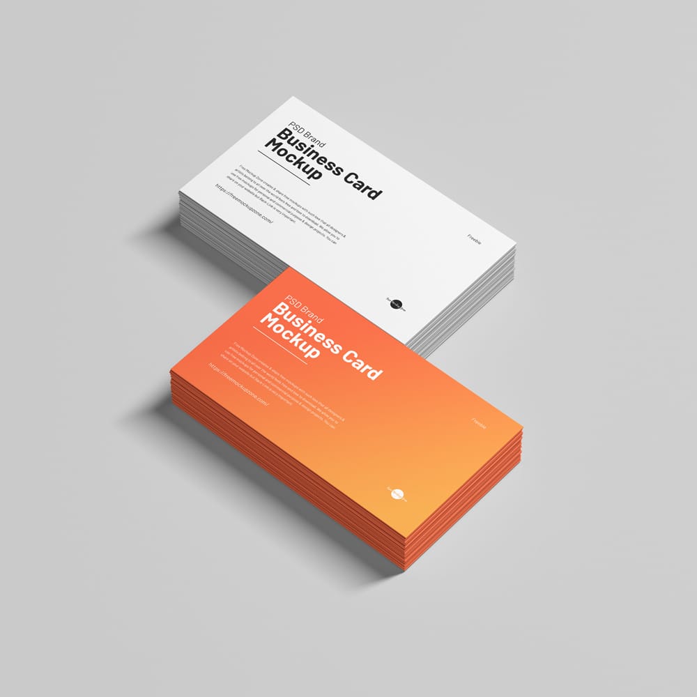 Free Brand Business Card Mockup Design PSD