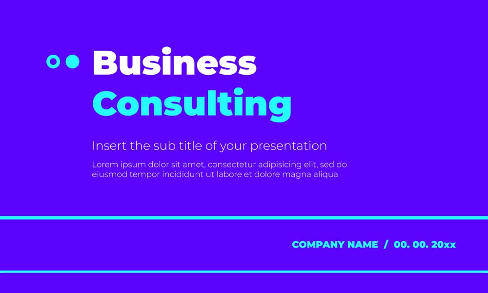 Free Business Consulting Presentation Design Template