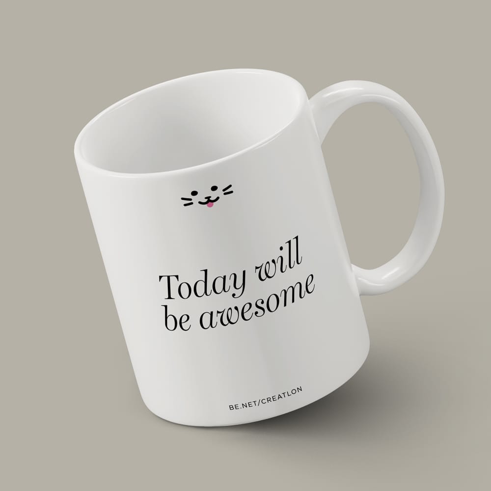 Free Ceramic Simple Coffee Mug Mockup PSD