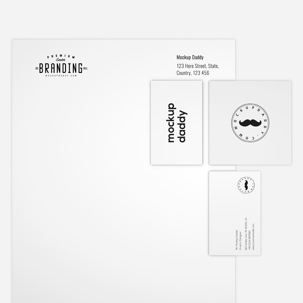 Free Clean Branding and Identity Mockup PSD