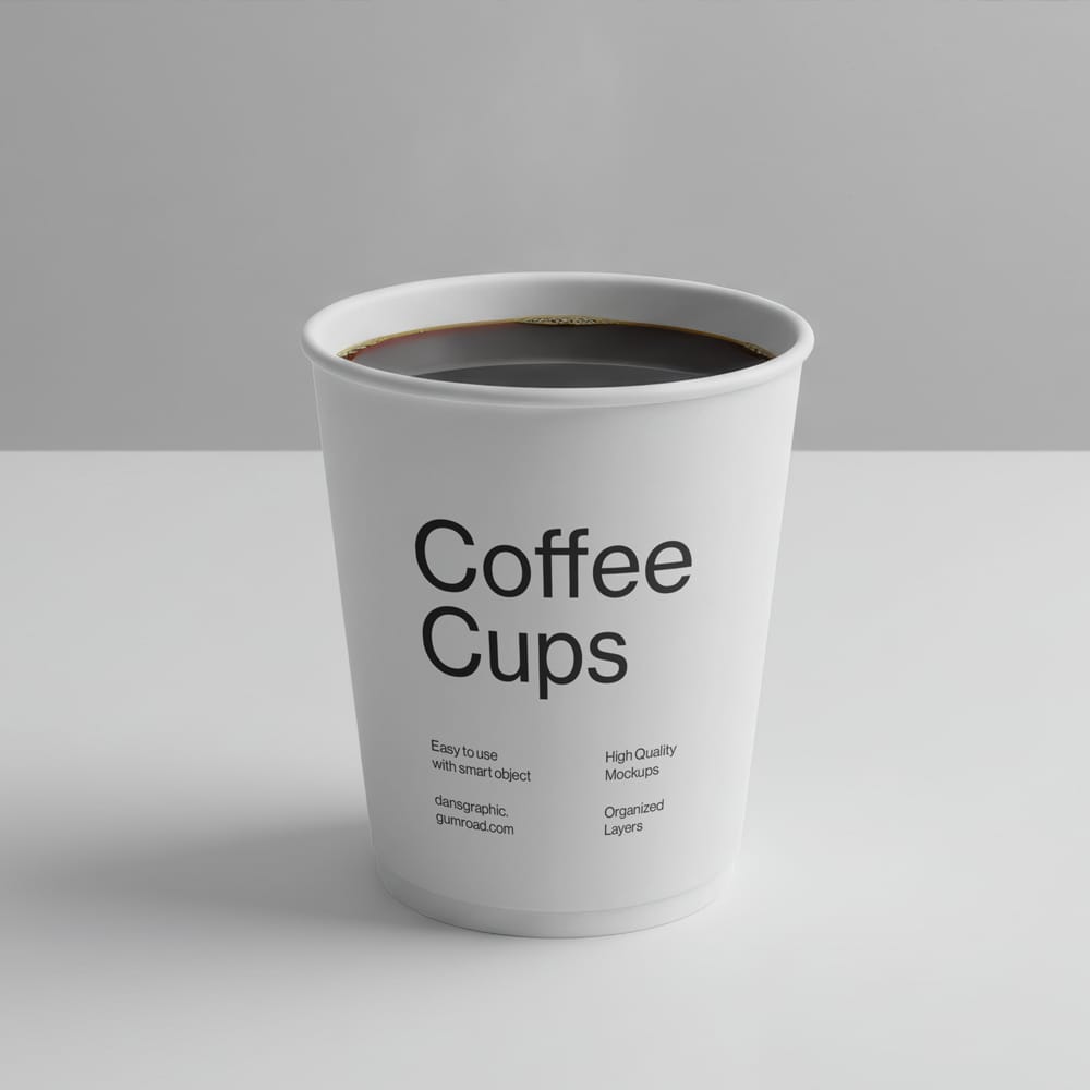 Free Coffee Cups Mockup Series PSD