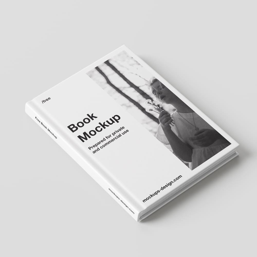 Free Elegant Hardcover Book Mockup PSD