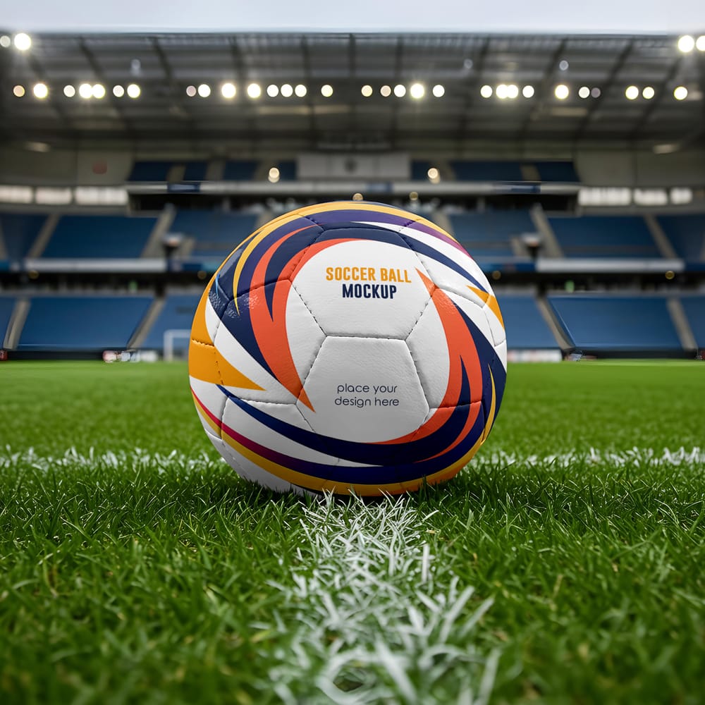 Free Football Soccer Ball Mockup PSD
