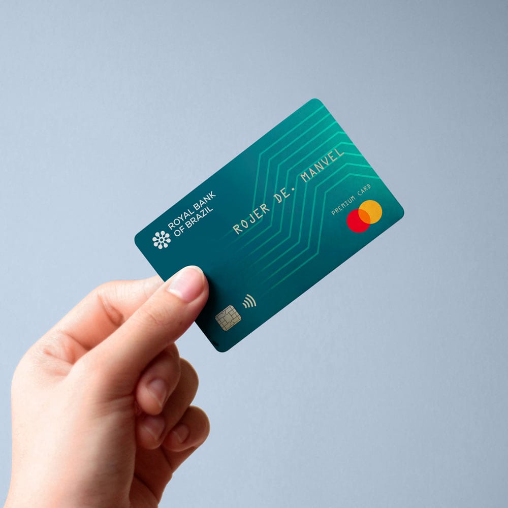 Free Hand-Holding Bank Credit Card Mockup PSD