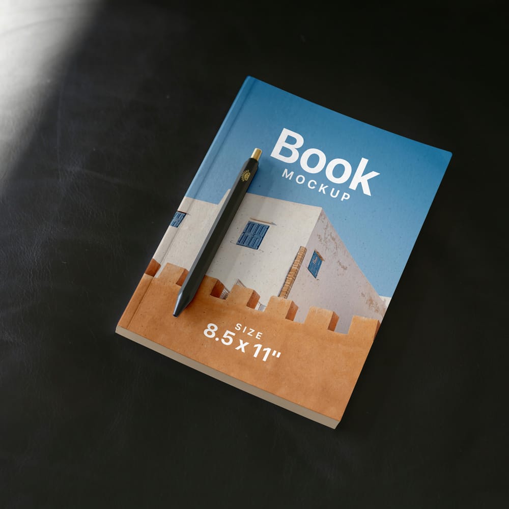 Free Hi-Res Paperback Book Title Mockup PSD