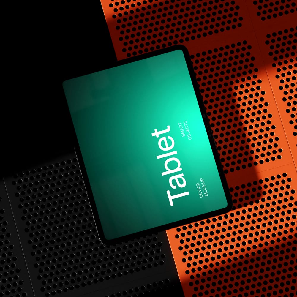 Free Industrial M4 iPad Pro 13 Mockup PSD