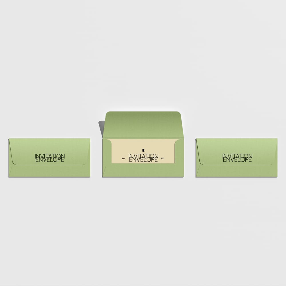 Free Invitation Letter Envelope Mockup PSD