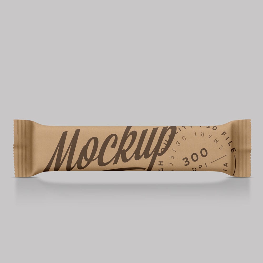 Free Kraft Snack Bar Mockup PSD