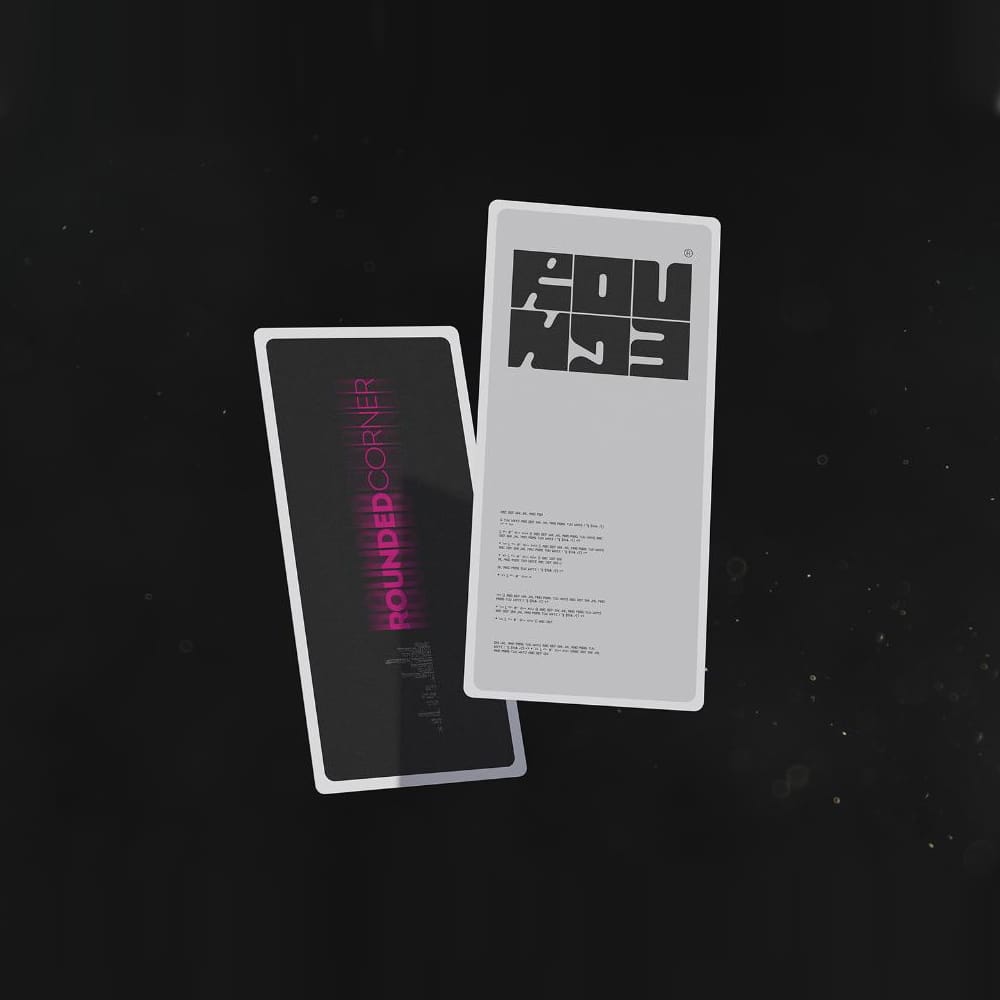 Free Leaflet DL With Rounded Corner Mockup PSD