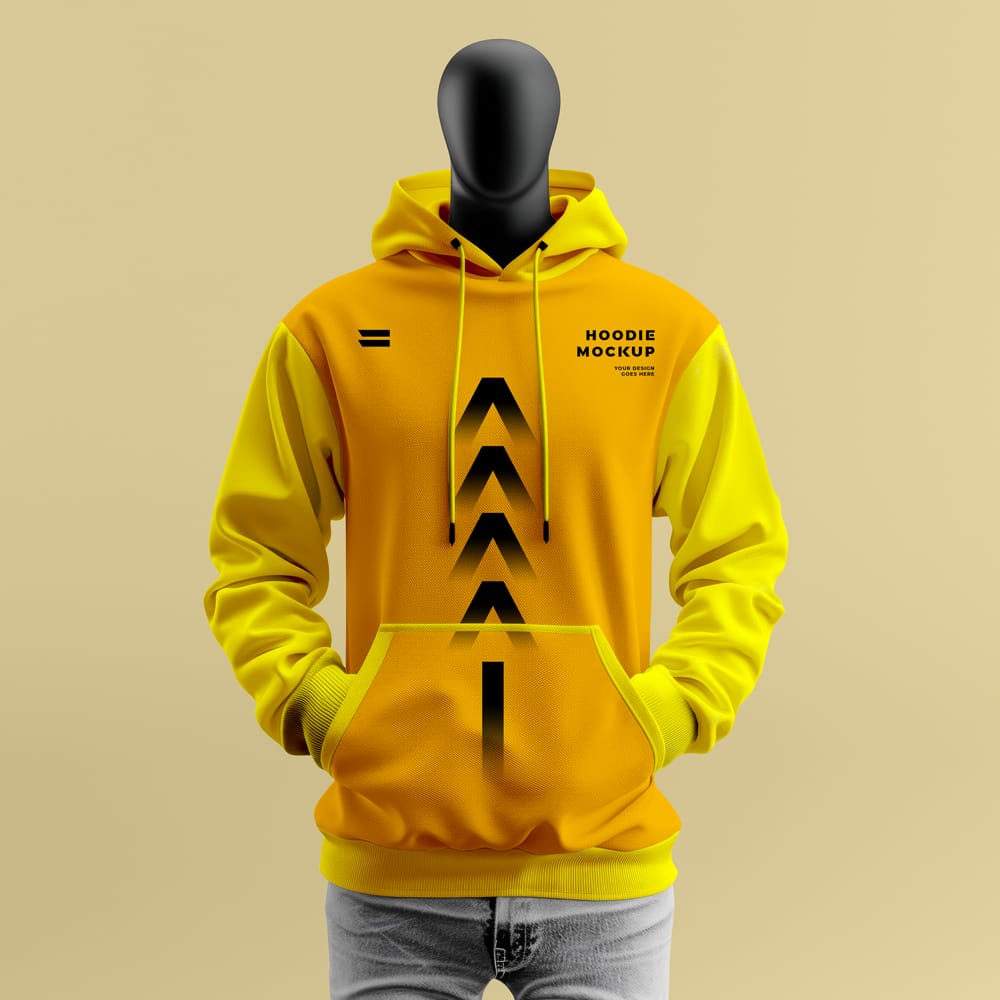 Free Mannequin Hoodie Mockup PSD