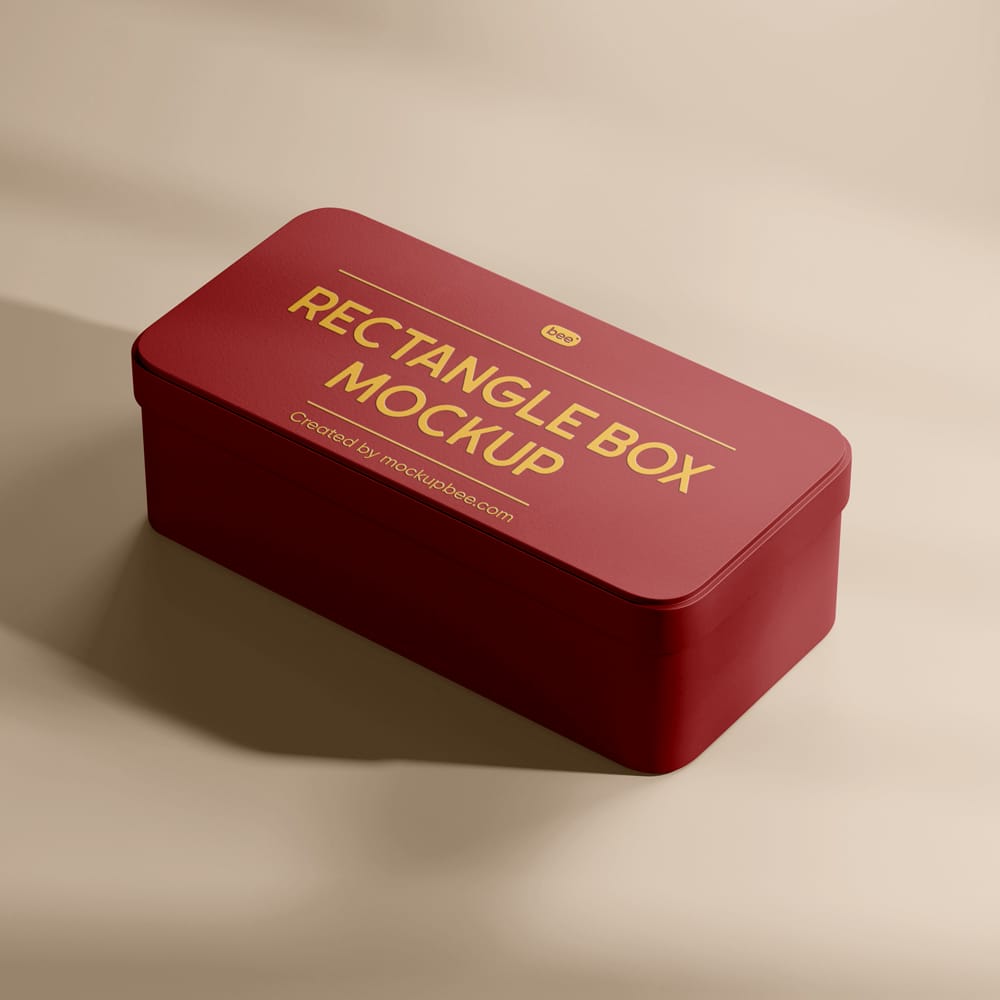 Free Metal Elegant Box Mockup PSD