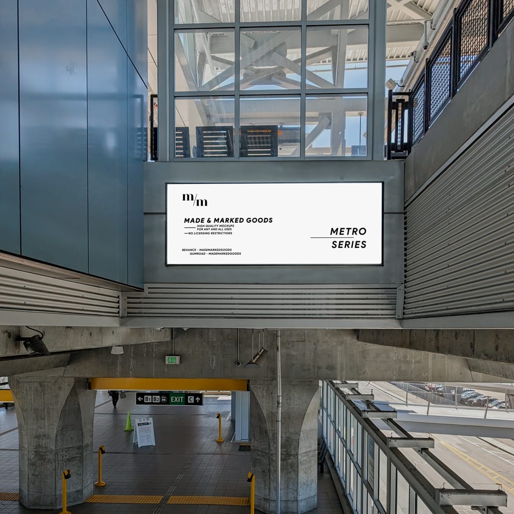 Free Metro Series Digital Billboard Mockup PSD