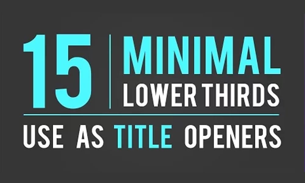 Minimalist lower thirds After Effects template.
