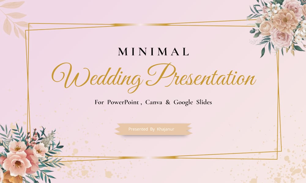 Free Minimal Wedding Presentation Template 