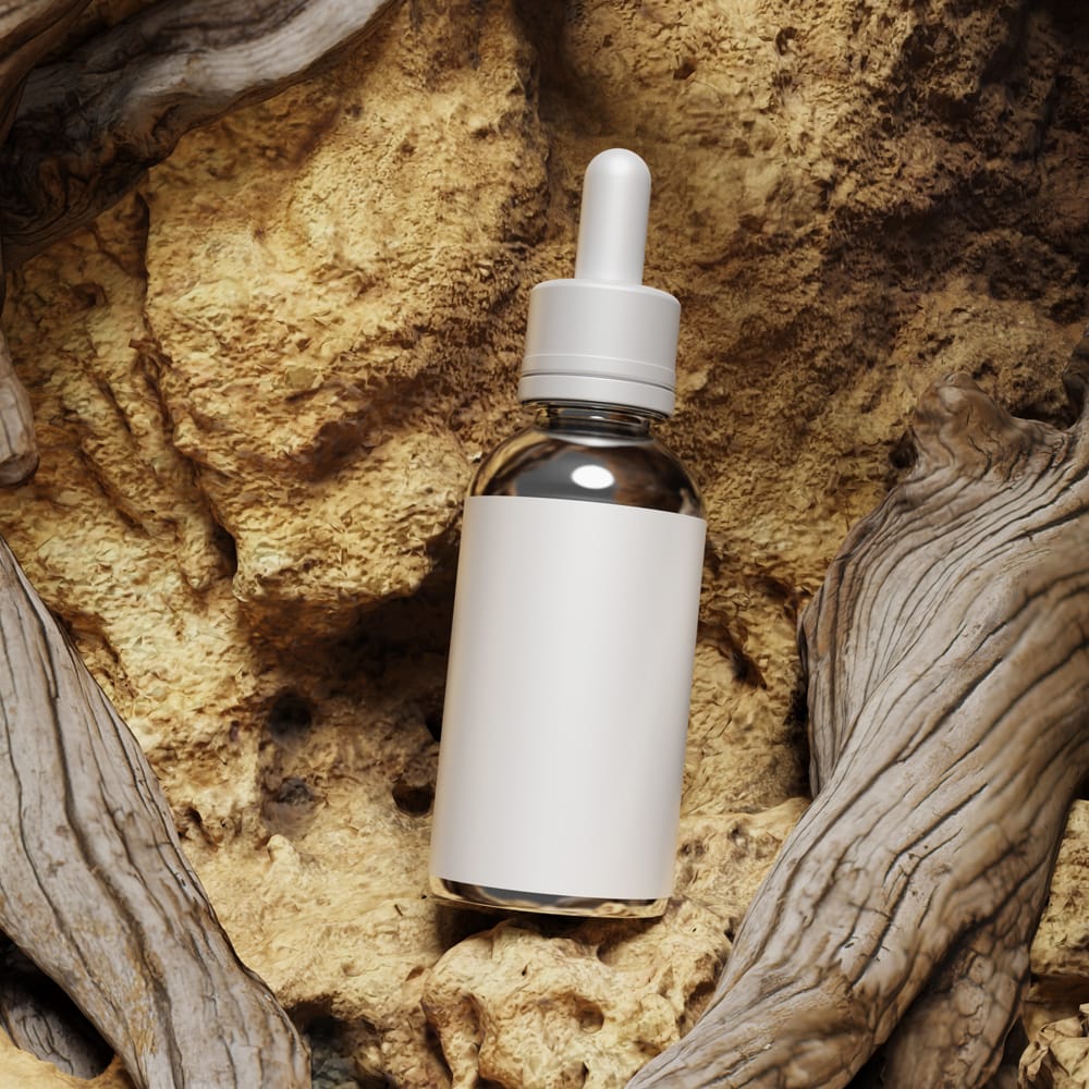 Free Nature Dropper Bottle Mockup PSD