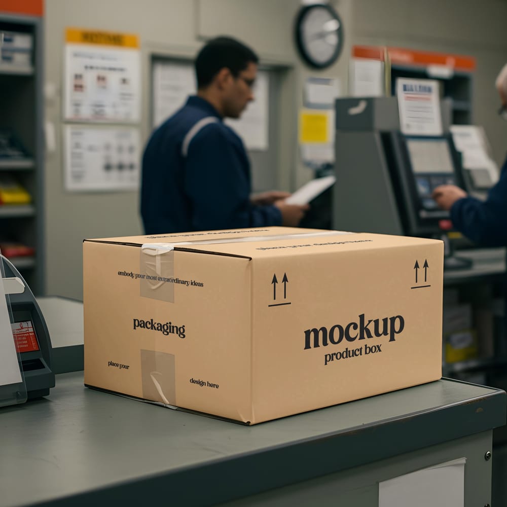 Free Packaging Product Box Mockup PSD