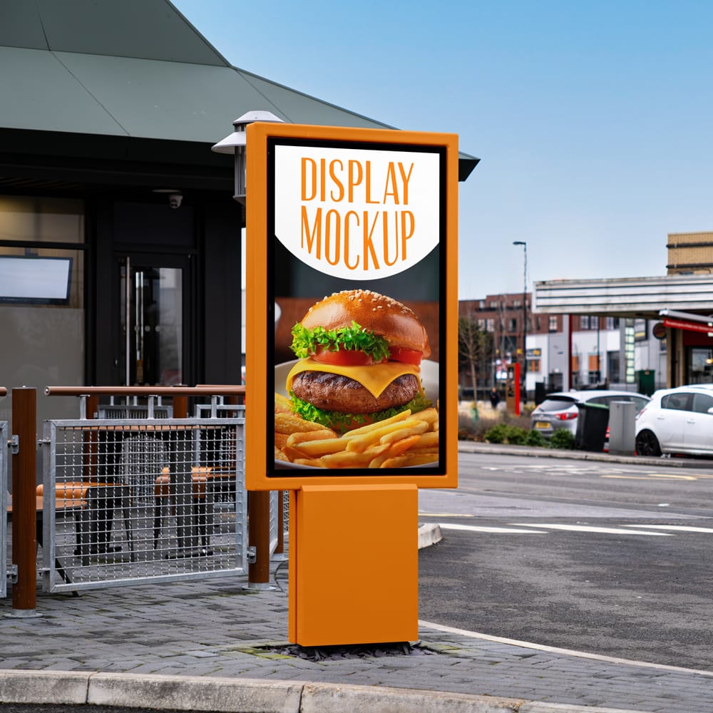 Free Perspective Citylight Mockup PSD