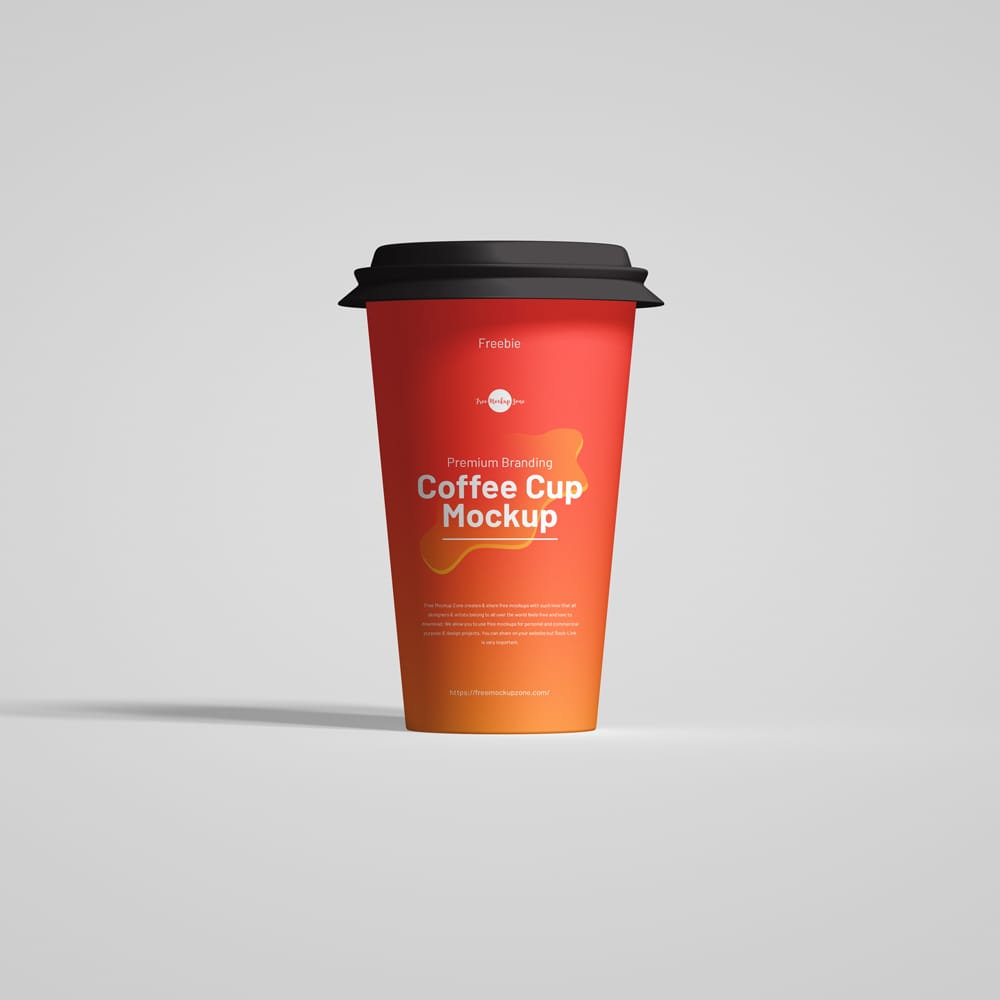 Free Premium Branding Coffee Cup Mockup PSD