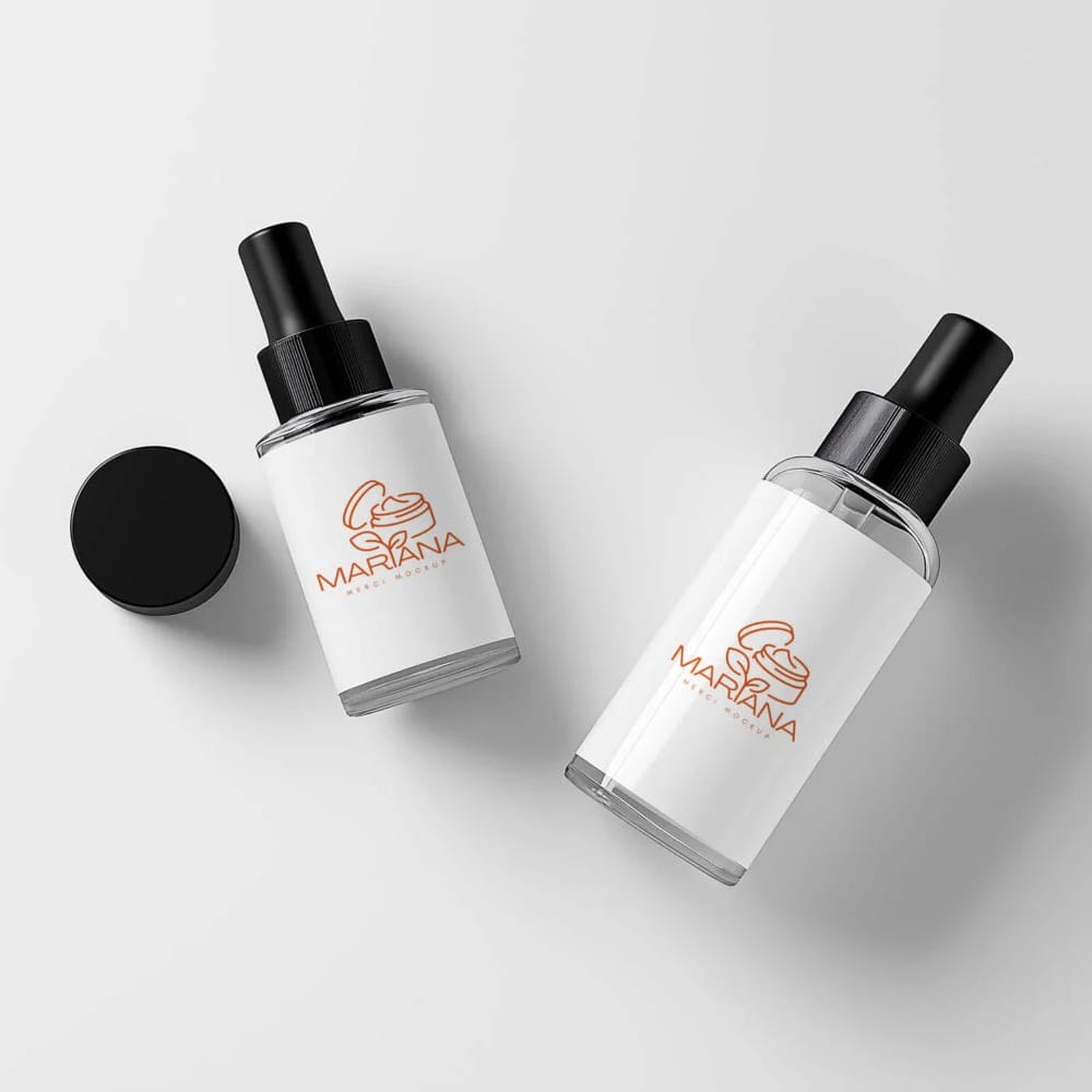 Free Realistic Cosmetics Bottle Mockup PSD