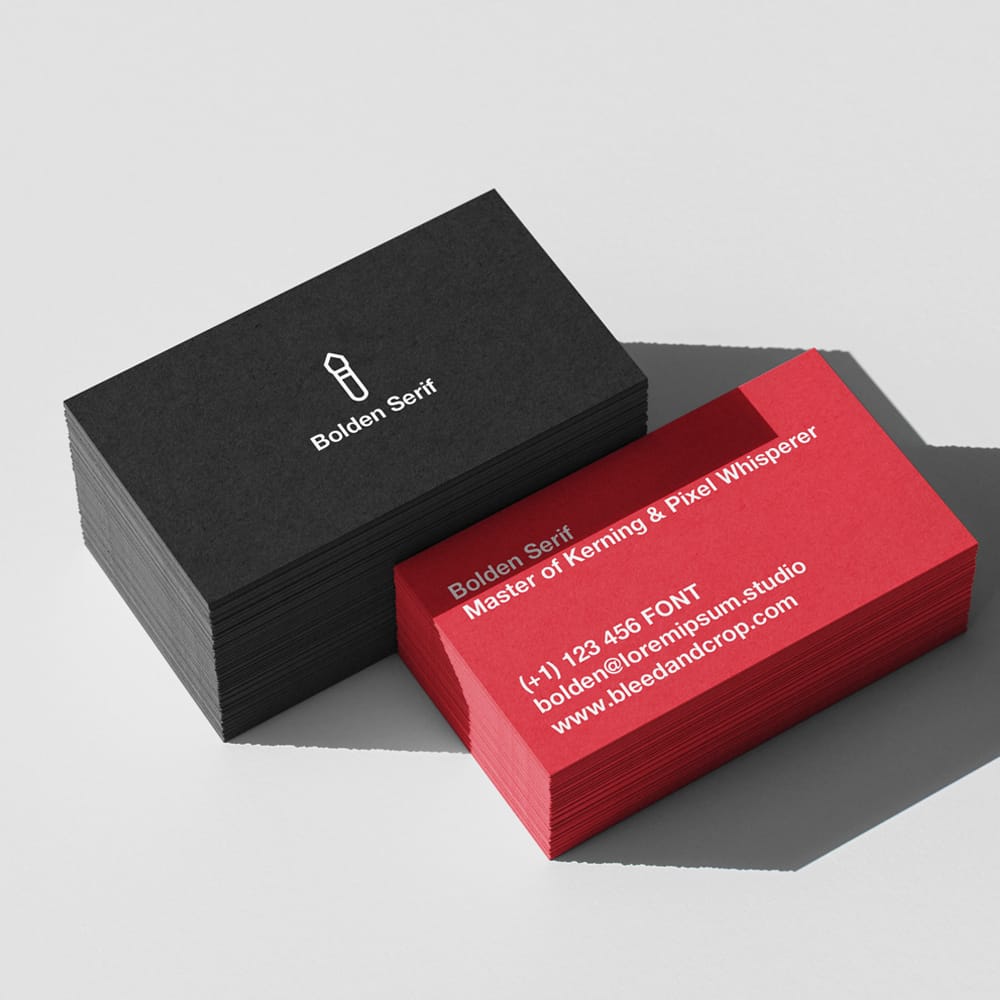 Free Realistic Stacked Business Card Mockup PSD