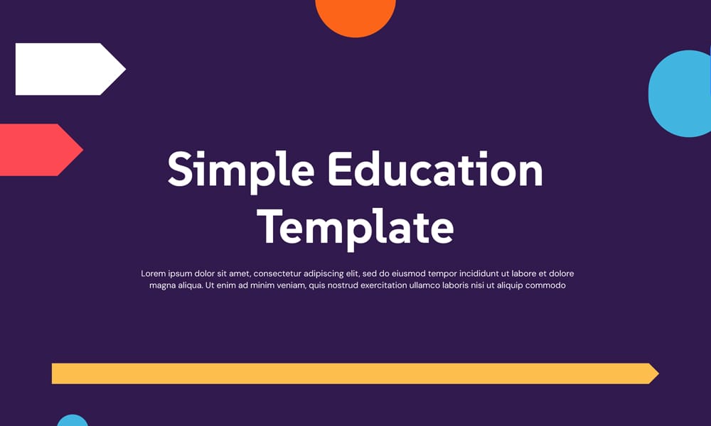 Free Simple Education Google Slides Template