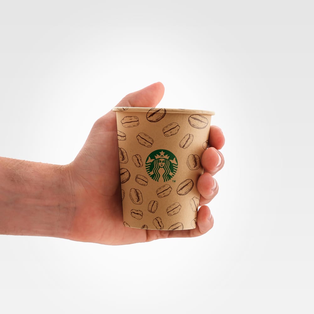 Free Starbucks Disposable Coffee Mockup PSD