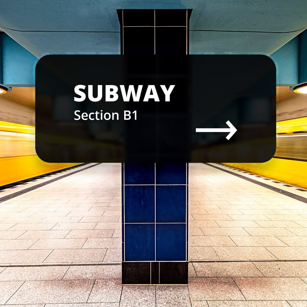 Free Subway Platform Mockup PSD