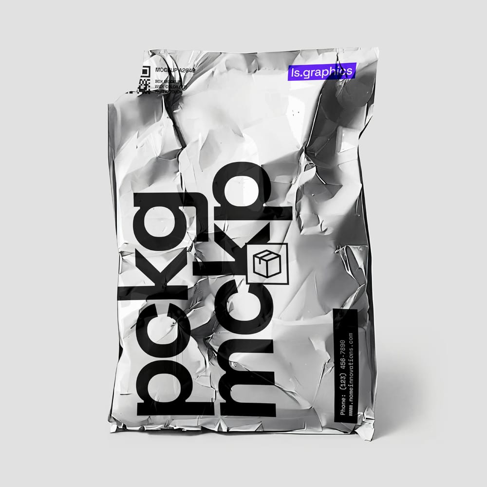 Free Torn Package Mockup PSD