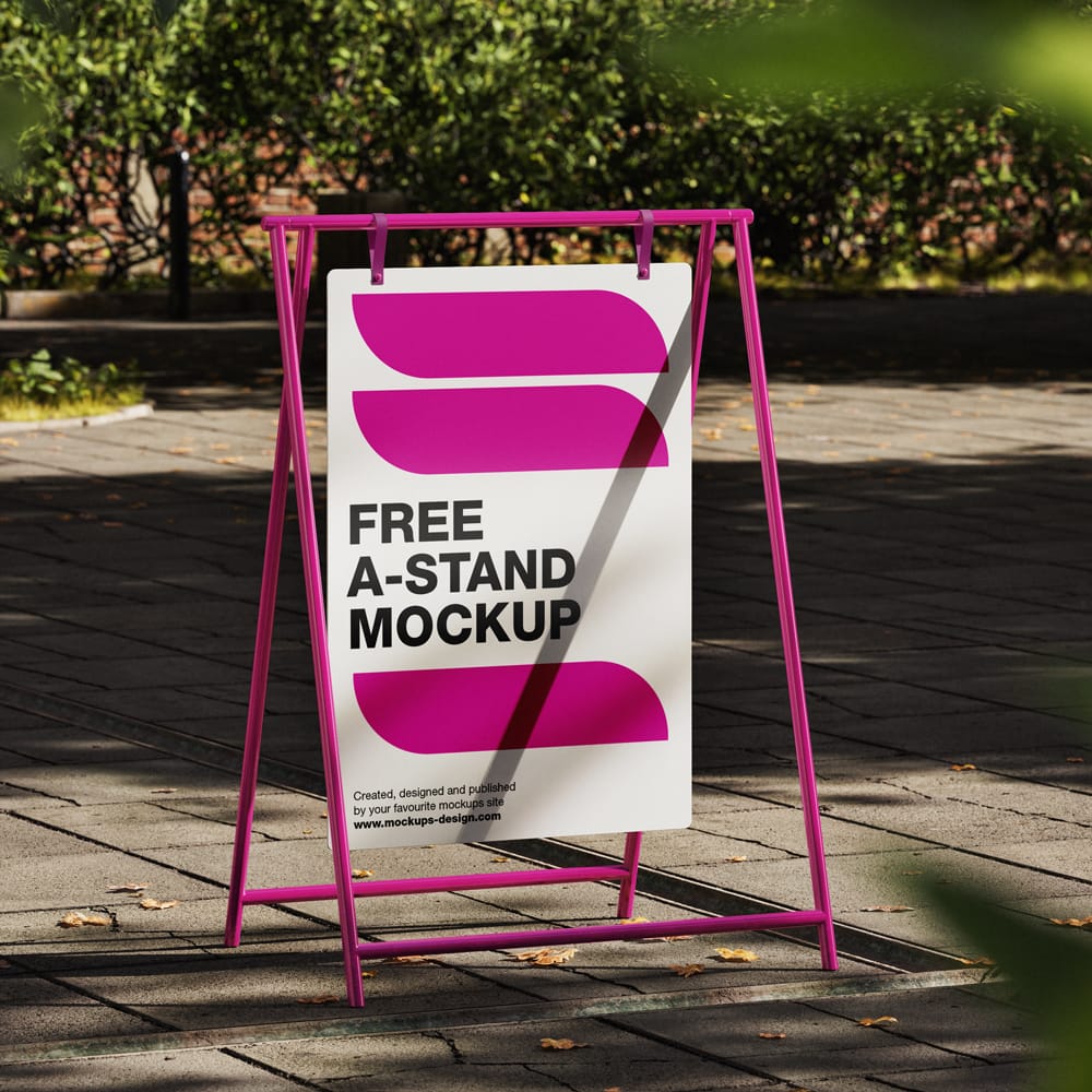 Free Urban A-stand Mockup PSD