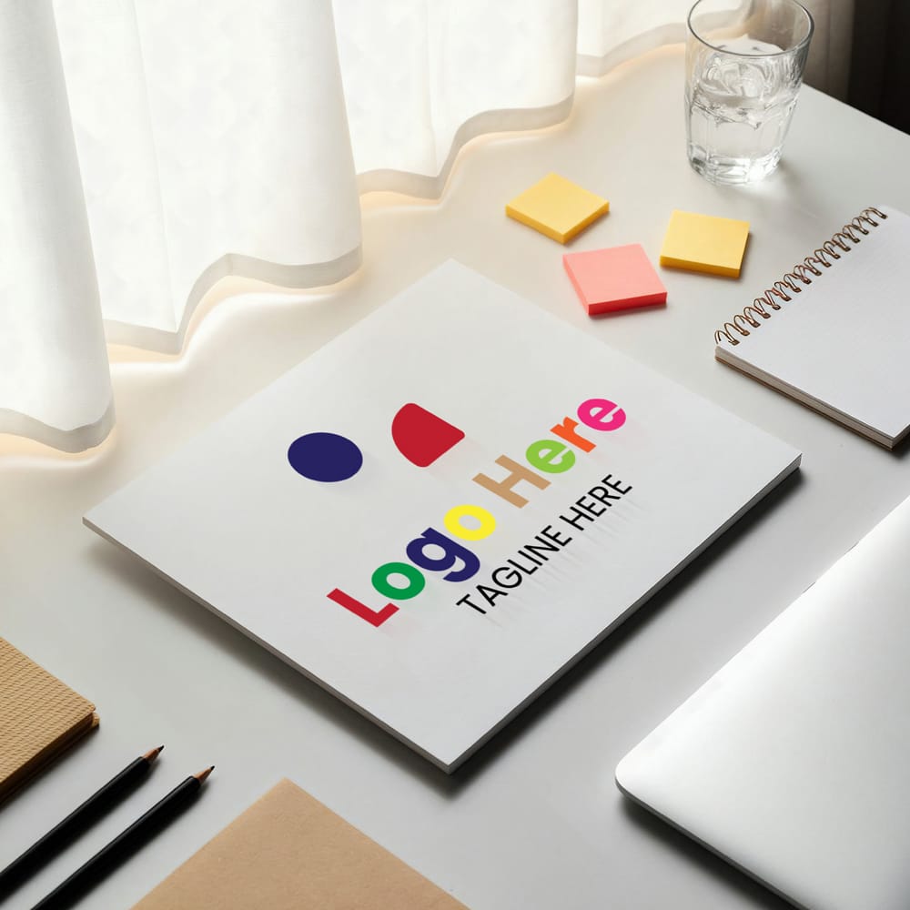 Free White Paper Logo Mockup Template PSD