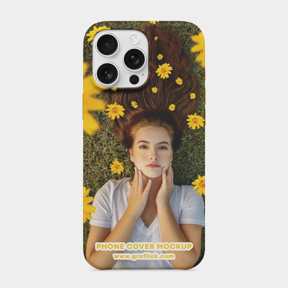 Free iPhone 16 Mobile Cover Mockup PSD