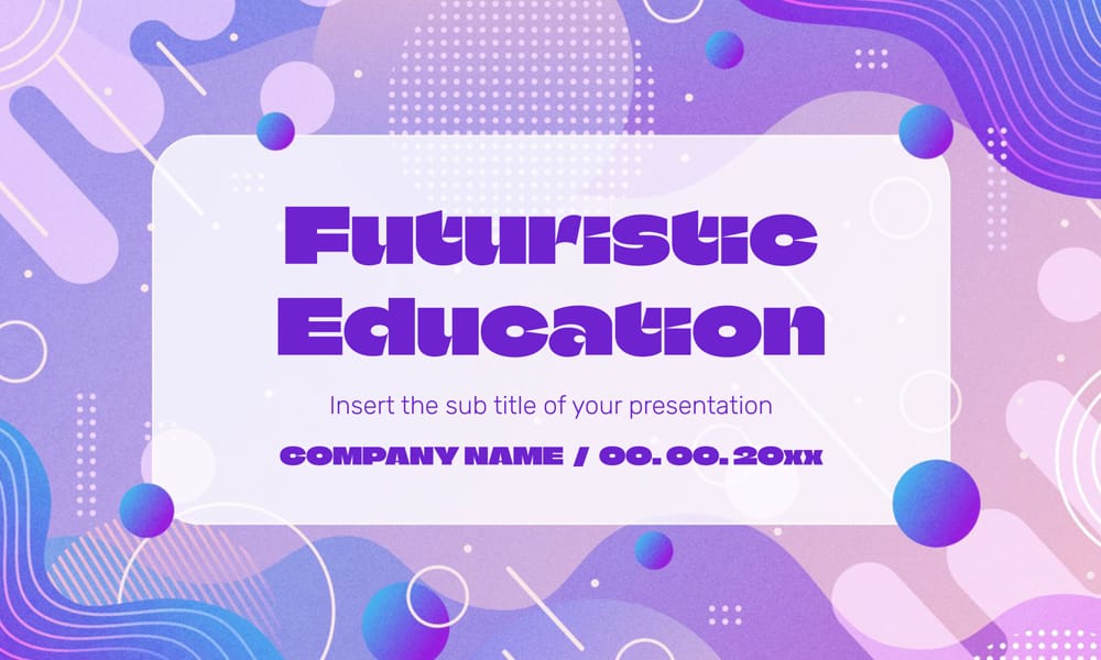 Futuristic Education Presentation Design for Google Slides