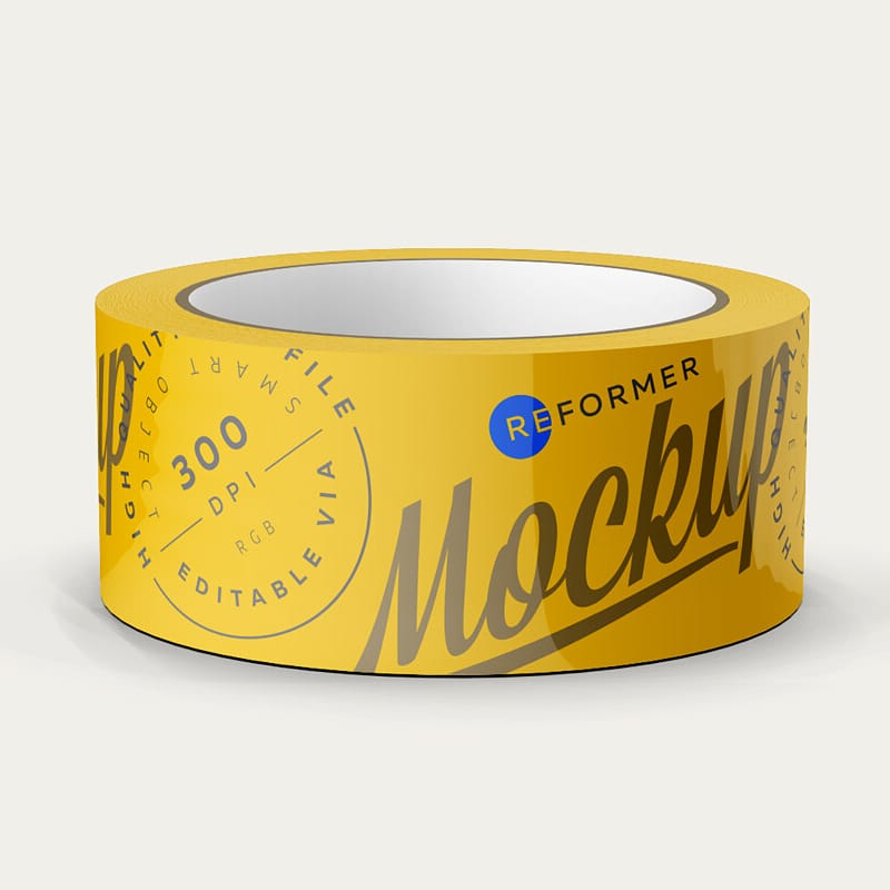 Glossy Duct Tape Mockup PSD