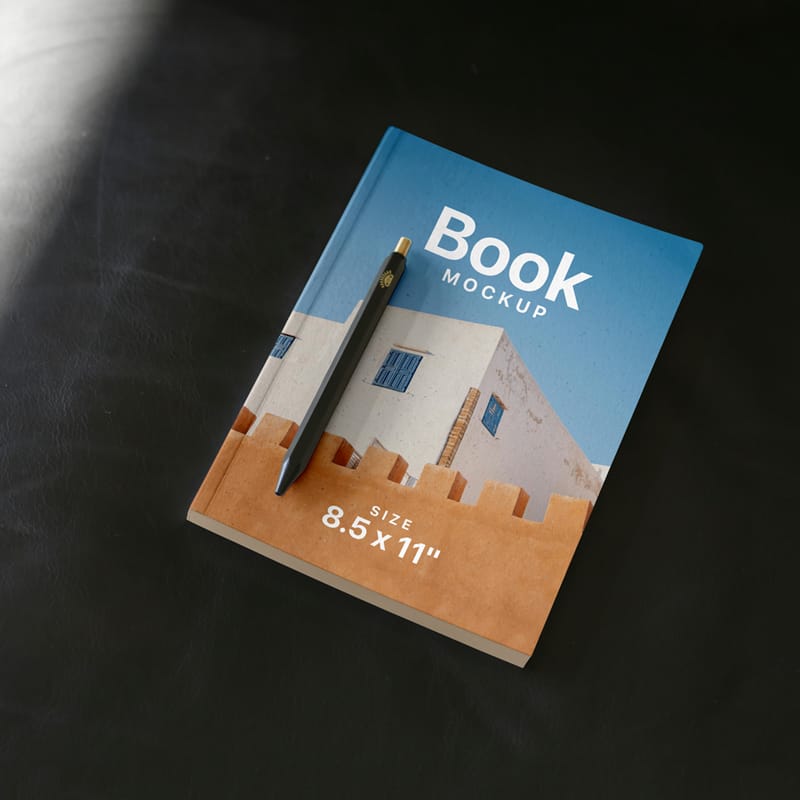 Hi-Res Paperback Book Title Mockup PSD