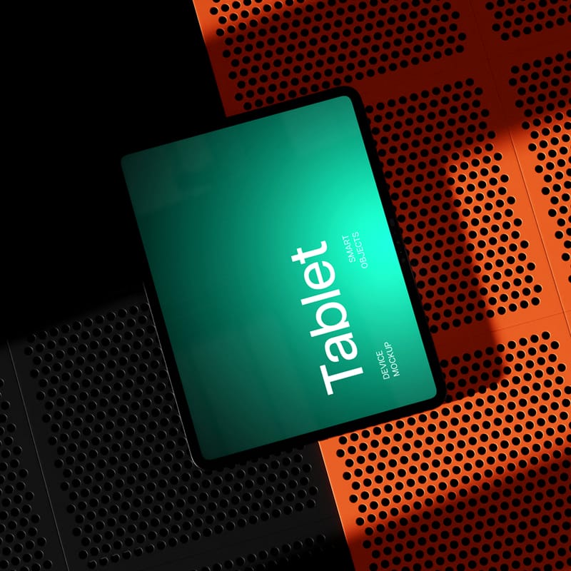 Industrial M4 iPad Pro 13 Mockup PSD