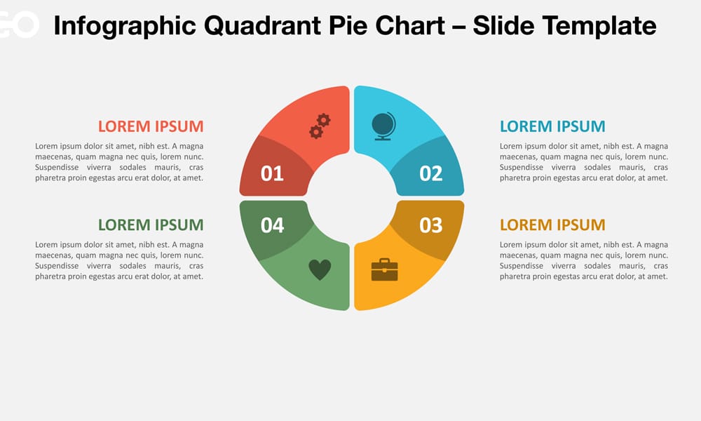 Infographic Quadrant Pie Chart