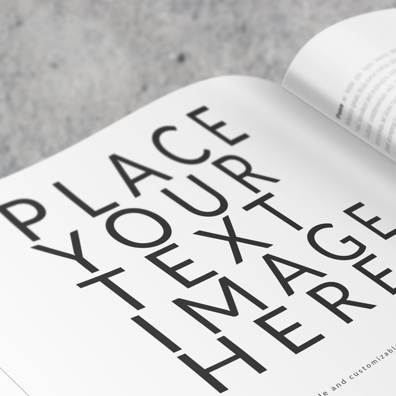 Landscape Magazine Mockup Template PSD